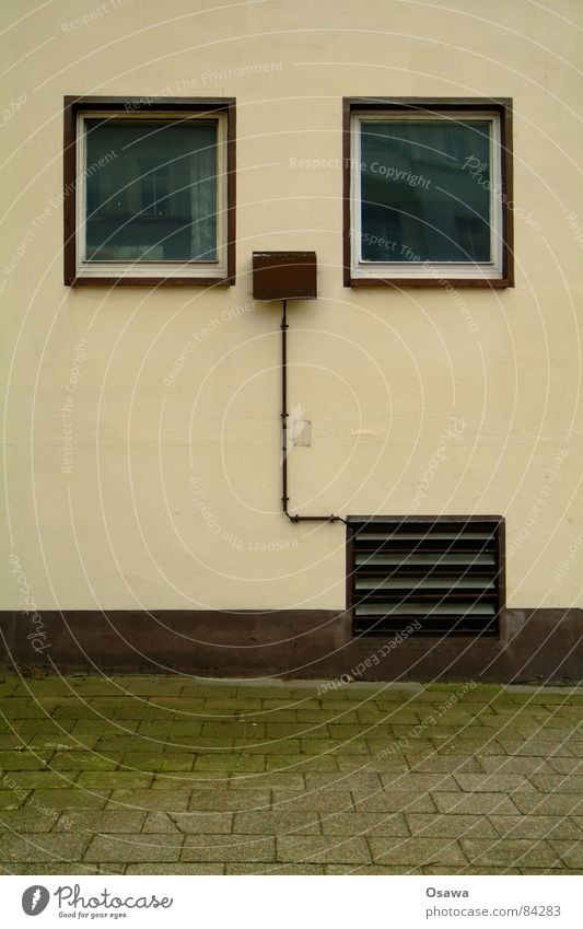 Wall With Two Windows And Ventilation Flap A Royalty Free Stock Photo From Photocase - How To Frame A Wall With Two Windows