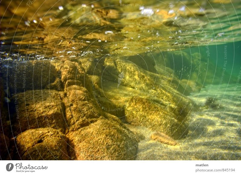 Atlantic Landscape Sand Water Ocean Deserted Brown Yellow Green Underwater photo Stone Surface of water Reflection Rock Clarity Perspective Colour photo