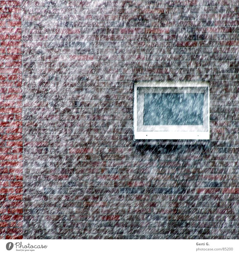snow was fallin' Bad weather Drizzle Wind Cold Comfortless Motion blur Wall (building) Facade Wall (barrier) House (Residential Structure) Two-tone
