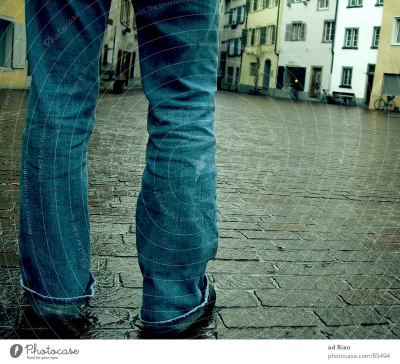 i'm still standing House (Residential Structure) Legs Rain Traffic infrastructure Street Lanes & trails Jeans Footwear Going Stand Sadness Cold Wet Loneliness