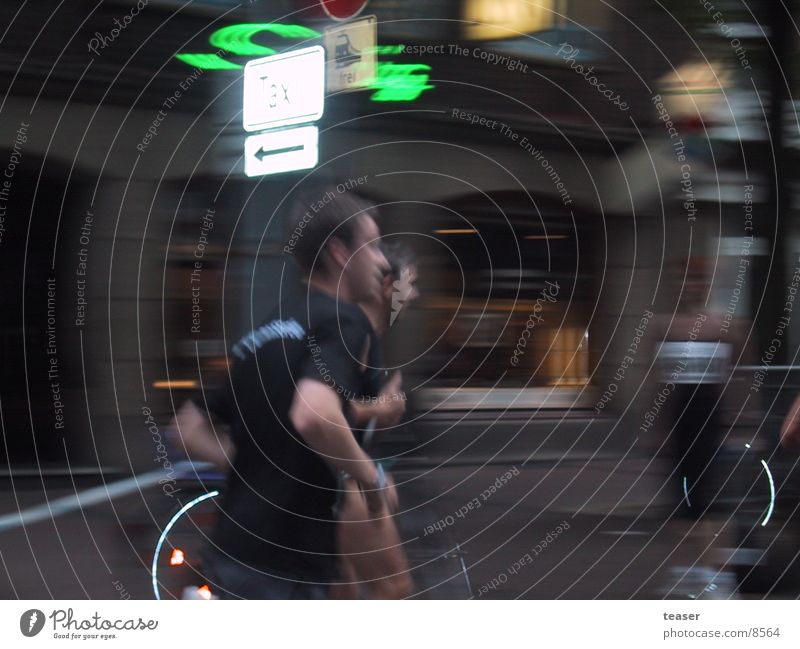 too fast to catch Night Blur Human being Runner Movement Light (Natural Phenomenon)