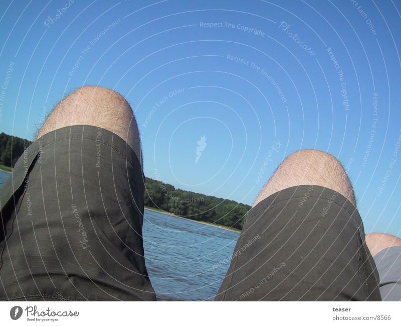 Leg on the Rhine Beach Shorts Human being Legs River Sky