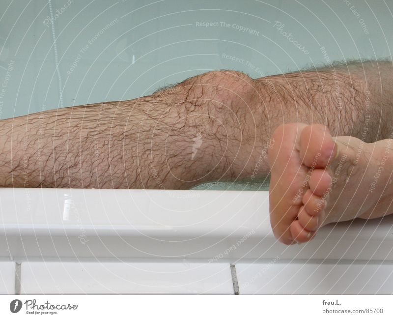 leg Bathtub Toes Dried up Man Apes Remote Physics Damp Wet Knee Relaxation Unshaven Leisure and hobbies Human being Joy Swimming & Bathing Legs Water Feet