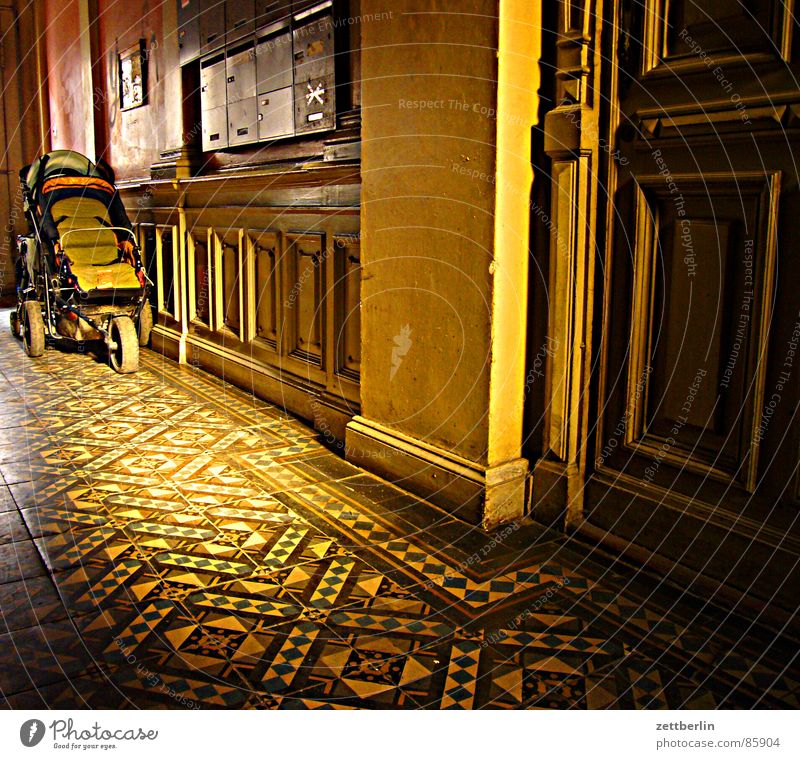 stairwell Tile Evening sun Staircase (Hallway) Light Penumbra Mysterious Entrance Flat (apartment) Clear Kindergarten Retirement pension Withdraw Offspring