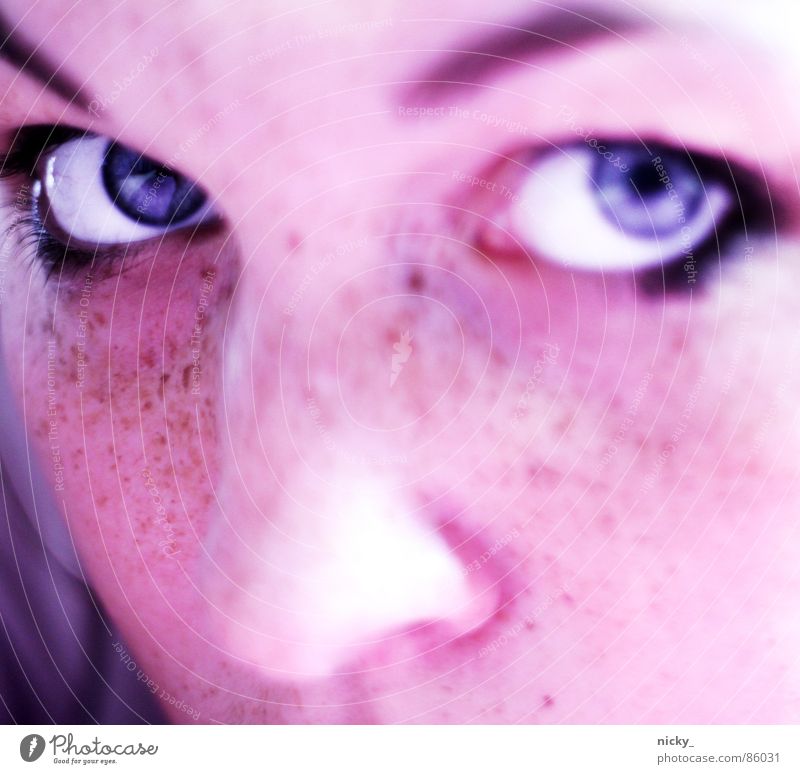 miaaaaaaaaauuu Black Freckles Woman nicky Nose Face blue eye