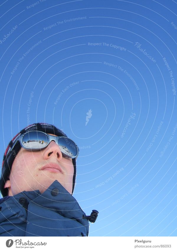 The blue one Kitzbühel Alps Sky Beautiful weather Eyeglasses Sunglasses Jacket Sports Playing Snow Nose