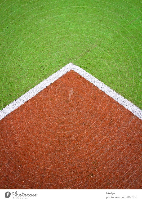corner Sporting Complex Tennis court Playing field parameters Corner Esthetic Green Red White Sports Graphic Dividing line Point Colour photo Multicoloured