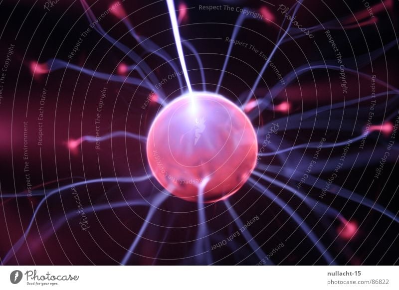 red planet IV Plasma globe Globe Structures and shapes Planet Light Lightning Stripe Corona Red Touch Playing Electricity Mars Beacon Radiation Strike