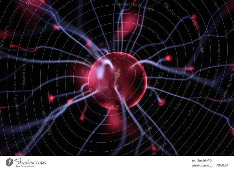 red planet V Plasma globe Globe Structures and shapes Planet Light Lightning Stripe Corona Red Touch Playing Electricity Mars Beacon Radiation Strike