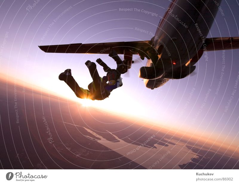Freedom Sky Sunset Extreme Extreme sports skydive airplane Sports ceiling separation