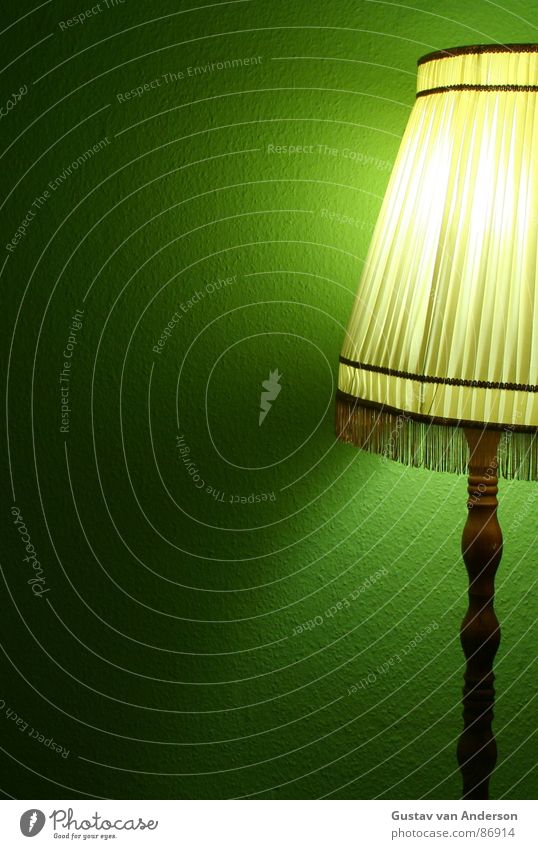 with stick and umbrella 3 Standard lamp Green Light Flashy Wallpaper Cloth Electric bulb Flat (apartment) Yellow Wire Baseball cap Floodlight Hooded (clothing)