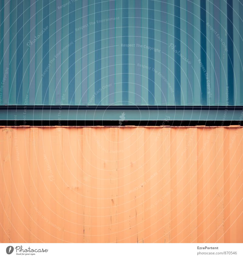 Container Love Technology Transport Metal Steel Line Stripe Blue Orange Colour combination Direct Design Illustration Graph Graphic Background picture