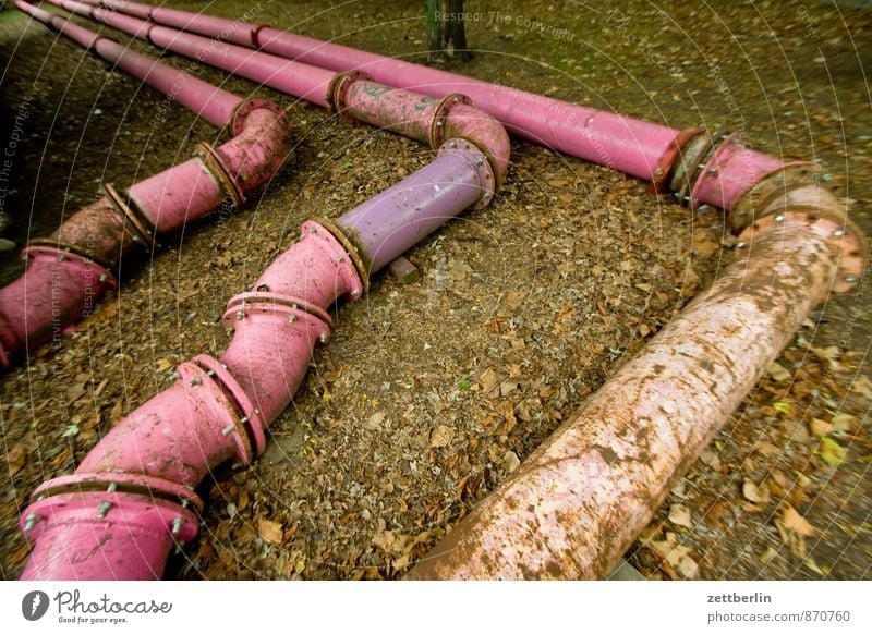 Pink Tube Pipe Iron-pipe Transmission lines Conduit Water pipe Installer Logistics Effluent Dehydrate Irrigation Construction site 3 Flange Corner Earth Build