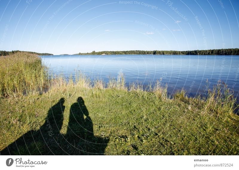 Swedish shadows Lifestyle Joy Vacation & Travel Tourism Trip Far-off places Freedom Human being Friendship Couple Partner 2 Nature Landscape Water Summer Grass