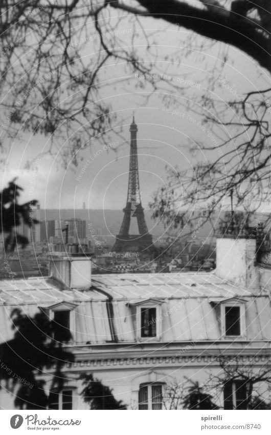 View from Sacré Coeur Paris Eiffel Tower France