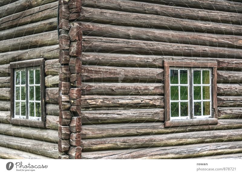 log cabin House (Residential Structure) Detached house Hut Manmade structures Building Architecture Window Old Wooden house Wooden wall Wooden structure Corner
