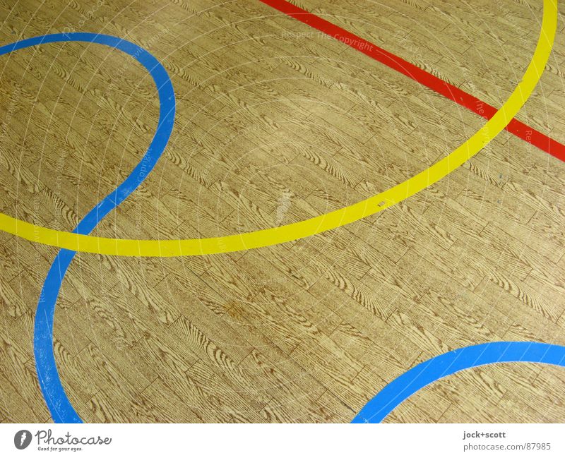 Look Exactly, Lines on Imitation Wood Cross Geometry Playing field Meeting point Second-hand Line width RGB Semicircle Curve Arch GDR PVC Imitation wood Detail