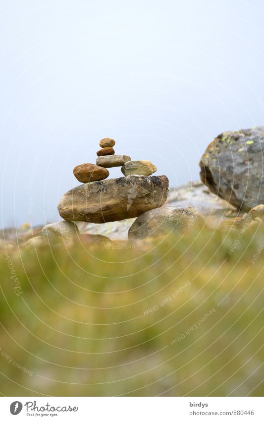 stoamanderl Nature Sky Grass Rock Cairn Stone Sign Relaxation Esthetic Positive Beautiful Calm Creativity Culture Moody Tradition Meditation Resting point