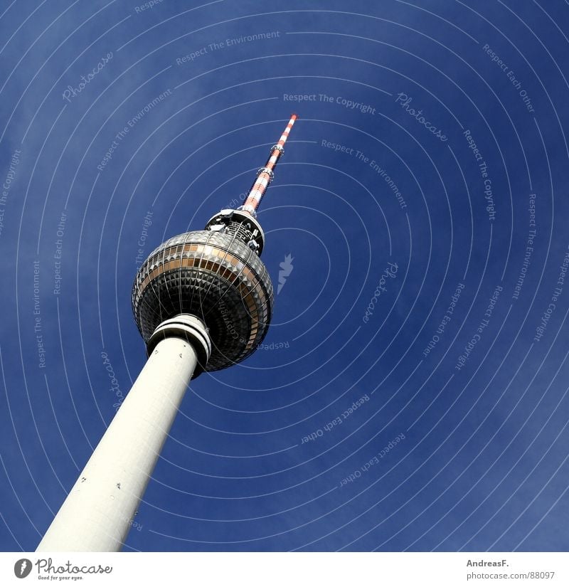 a piece of berlin Berlin TV Tower Transmitting station Alexanderplatz Antenna Television Landmark GDR Germany Beautiful Monument Capital city alex Middle Sky