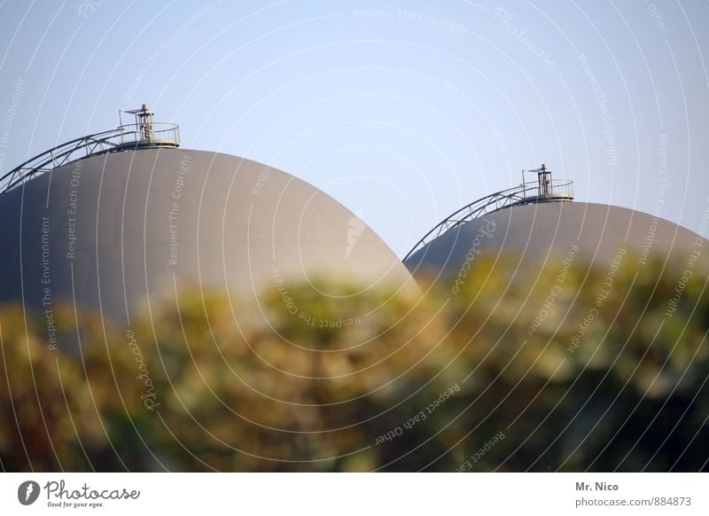 ambiguous | UT Köln Environment Cloudless sky Industrial plant Factory Round Breasts Nipple Feminine Structures and shapes Energy industry Renewable energy Tank