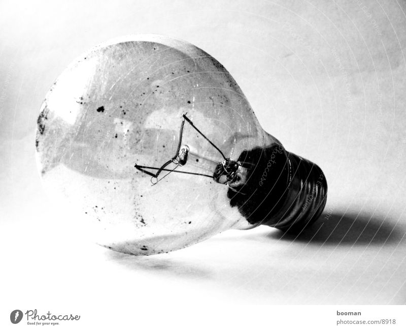 old light bulb Dirty Electric bulb Photographic technology Old Close-up Black & white photo