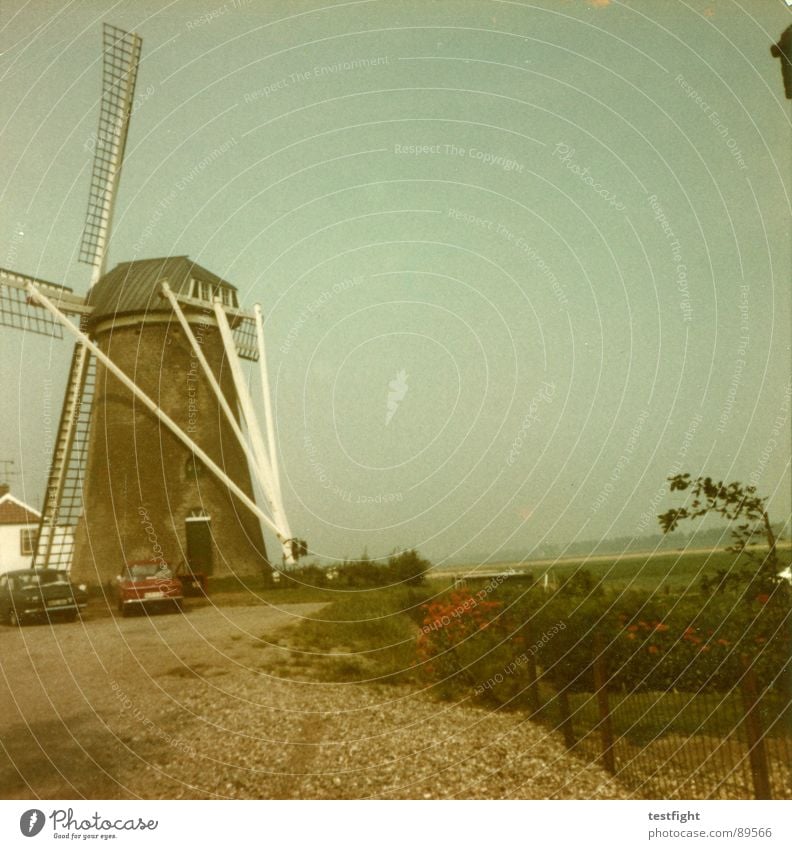holland - 1971 Netherlands Mill Seventies Retro Summer Vacation & Travel Amsterdam Wind energy plant Old Trashy holiday