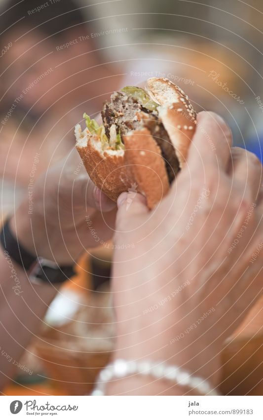 burgers Food Meat Roll Hamburger Cheeseburger Nutrition Eating Lunch Fast food Human being Feminine Hand Delicious Juicy Appetite Retentive Colour photo