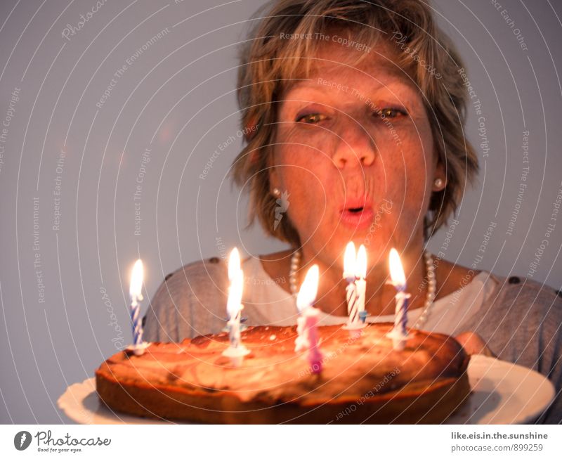 Happy Birthday II Feminine Candle Cake Birthday cake Blow Desire Birthday wish Colour photo