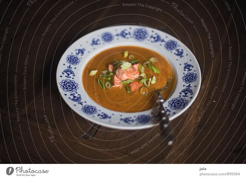 pumpkin soup Food Fish Vegetable Soup Stew Pumpkin soup Nutrition Lunch Organic produce Plate Spoon Healthy Eating Fresh Delicious Natural Appetite Wooden table
