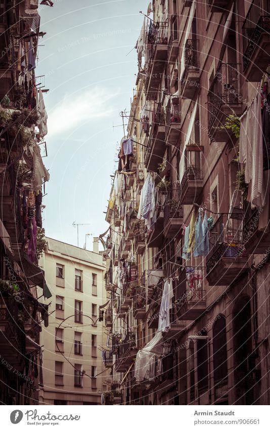 Lane - Barcelona Summer vacation Town Downtown Old town Deserted Apartment Building Alley Discover Hang Poverty Authentic Dirty Dark Historic Trashy Gloomy
