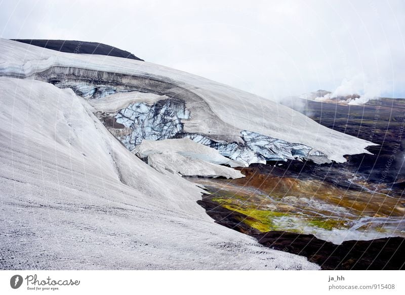 Iceland Environment Nature Landscape Plant Elements Climate Climate change Frost Mountain Peak Snowcapped peak Glacier Volcano Greenland Glacier ice