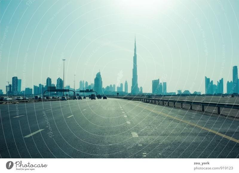 Dubai Skyline Town Capital city Downtown Outskirts High-rise Bank building Manmade structures Building Architecture Transport Traffic infrastructure