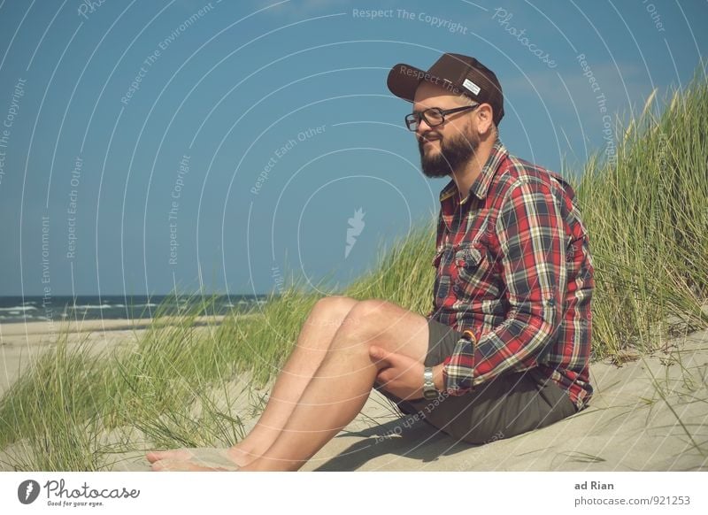 Stay Lucky Lifestyle Style Summer Sun Sunbathing Beach Ocean Human being Masculine Adults Body 1 30 - 45 years Nature Landscape Beautiful weather Coast