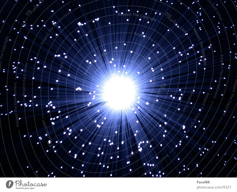 light Lamp Light Macro (Extreme close-up) Close-up Fiber optics Star (Symbol) Sun Blue Stars