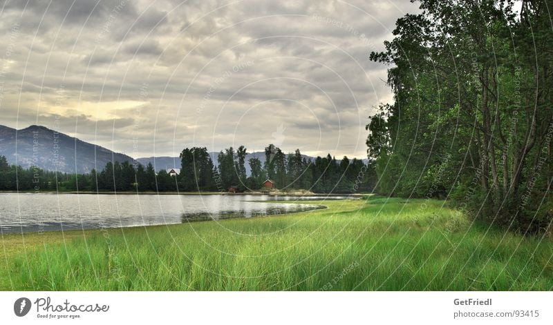 Vrodal Lake Norway Telemark Vacation & Travel Nature Idyll Sky Exterior shot