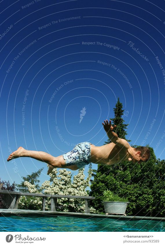 fly Hover Jump Banana Summer Swimming pool Vacation & Travel Joy Flying Water dancer belly flop abdominal jump daisy Freudem bathing Gabriel Swimming & Bathing