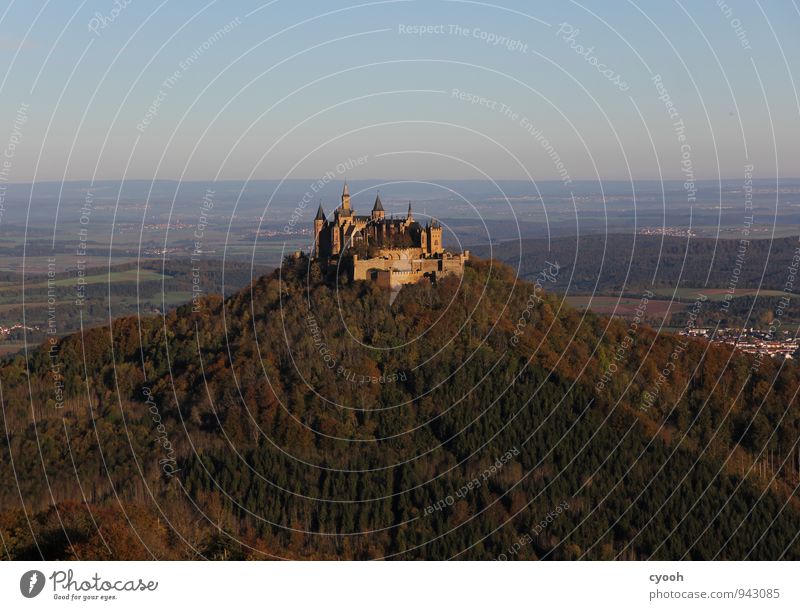 Hohenzollern Castle Old Famousness Free Historic Blue Brown Safety Protection Safety (feeling of) Adventure Eternity Freedom Culture Luxury Might Pride Past