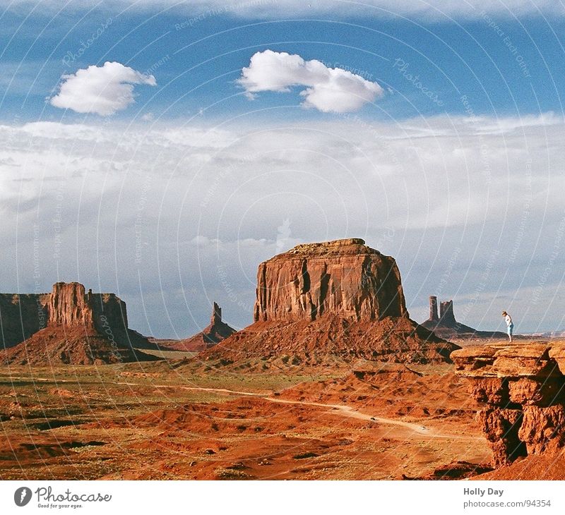 Smoke signals over Monument Valley Clouds Red Small 2006 Summer Desert USA Freedom Sky Orange projection Rock