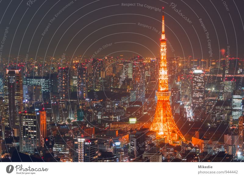 tokyo tower Town Capital city Downtown Skyline House (Residential Structure) High-rise Tower Manmade structures Building Architecture Tourist Attraction