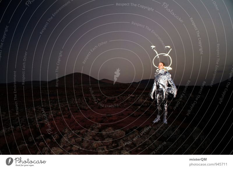 Lil' Gazoo Art Work of art Esthetic Extraterrestrial being Moon Lunar landscape Mars Martian landscape Helmet Creativity Woman Evolution Space suit Carnival