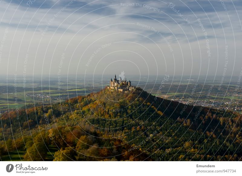 Hohenzollern II Vacation & Travel Tourism Trip Landscape Sky Autumn Forest Hill pant Germany Europe Deserted Castle Castle Hohenzollern Hiking Old Swabian Jura