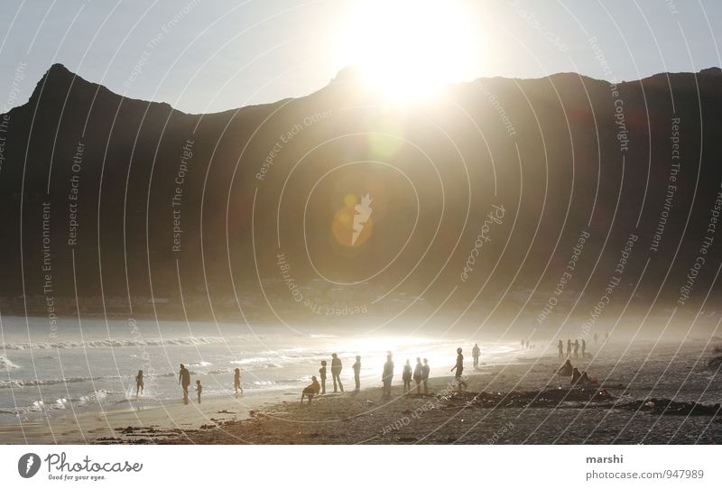 Hout Bay Lifestyle Leisure and hobbies Sports Aquatics Human being Crowd of people Nature Landscape Sunrise Sunset Sunlight Summer Coast Beach Emotions Moody