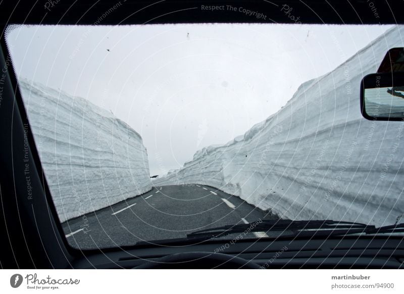 snow car train Traffic lane In transit Driving Narrow Tracks Winter Depth of snow Snow Pass Snowdrift Snow layer Snow mountain Motoring View from a window