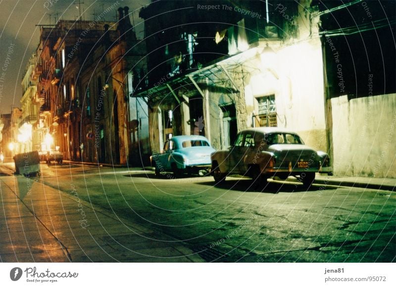 Havana Cuba Vacation & Travel Night Traffic infrastructure South America Historic Evening Street Car