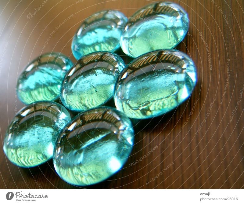 glasSstones. Wood Light Cold Greeny-blue Turquoise Background picture Near Air bubble Pattern Reflection Stone Minerals Macro (Extreme close-up) Close-up Glass