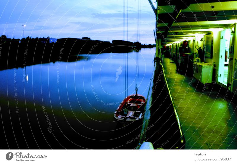 lifesavers Twilight Dusk Moody Dinghy Watercraft Railing Green Navigation Parking level Blue Contrast