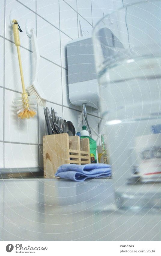 kitchen Kitchen Fork Cutlery Spoon Detergent Glass Perspective