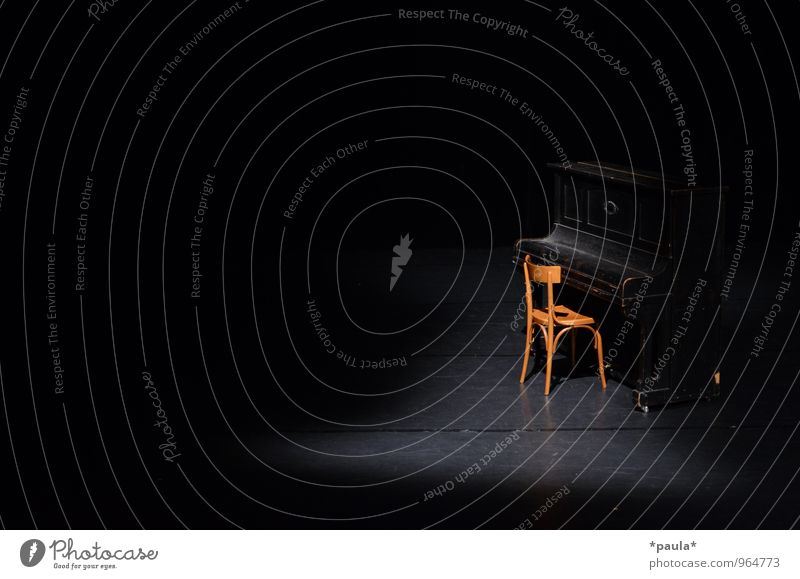 The calm before the... Chair Art Stage Event Shows Music Concert Piano Wait Esthetic Brown Black Anticipation Calm Curiosity Anxious Beginning Expectation