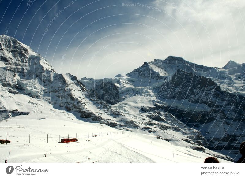 mountain world Eiger Glacier Panorama (View) Cold Mountain Alps virgin yoke Snow Large