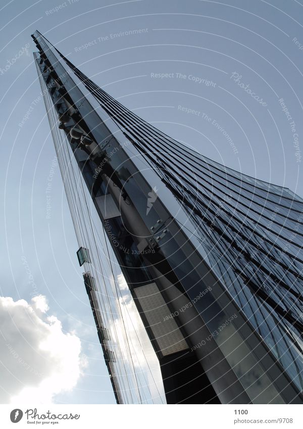 skyscraper edge High-rise Corner Sky Clouds Architecture Berlin Modern Glass